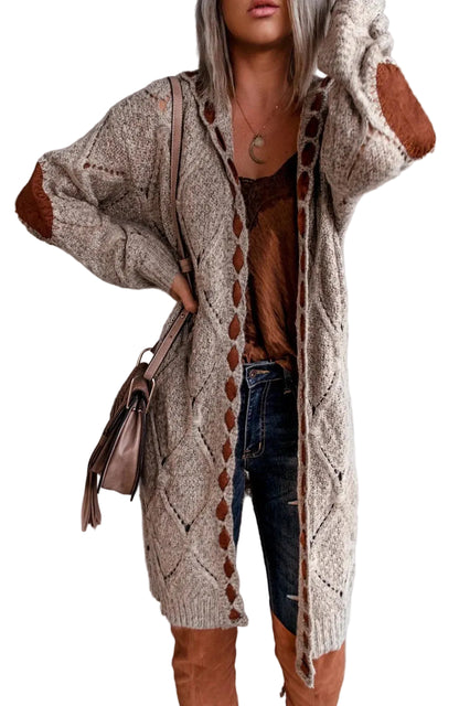 Women’s Textured Knit Long Cardigan