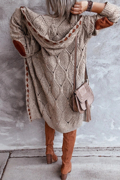 Women’s Textured Knit Long Cardigan