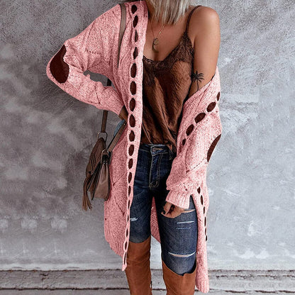 Women’s Textured Knit Long Cardigan