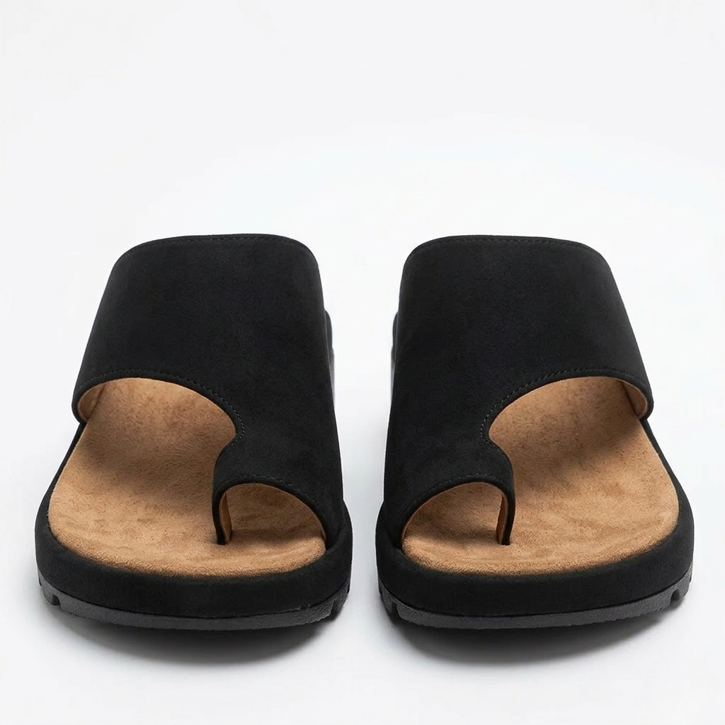 Women's Toe Ring Wedge Slide Sandals