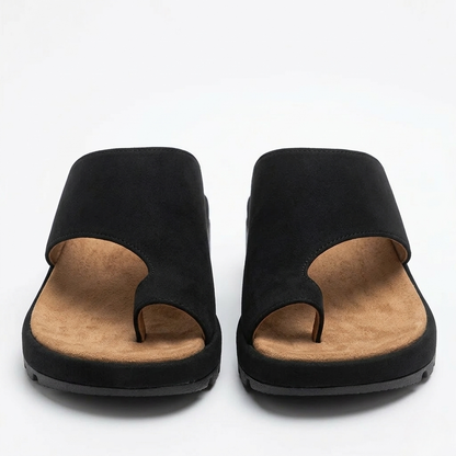 Women's Toe Ring Wedge Slide Sandals