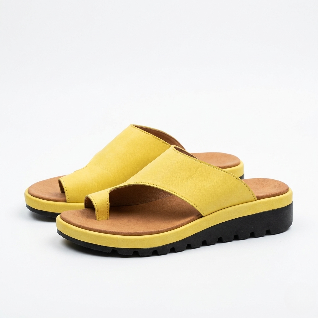 Women's Toe Ring Wedge Slide Sandals