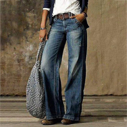 Women’s Vintage Wide-Leg Denim Jeans
