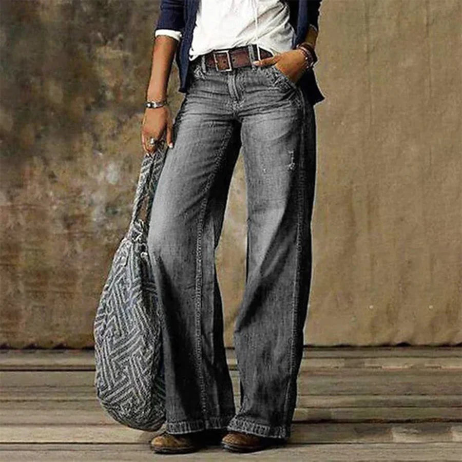 Women’s Vintage Wide-Leg Denim Jeans
