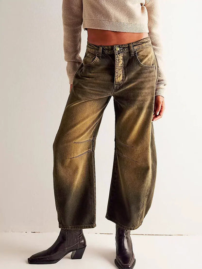 Women’s Vintage Wide-Leg Denim Pants
